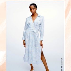 Long sleeve tied Zara dress. Never worn! New!! Tag removed. Chic dress